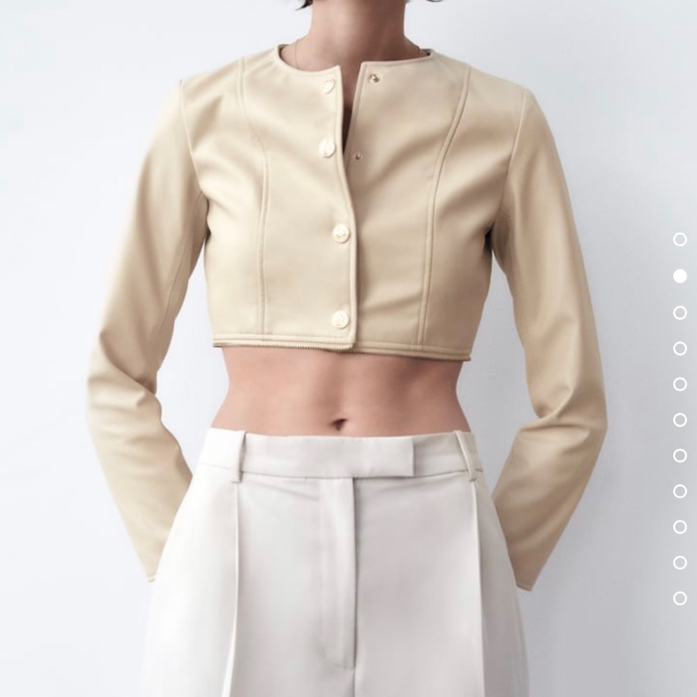 Zara Leather Jacket - Picture 3 of 8